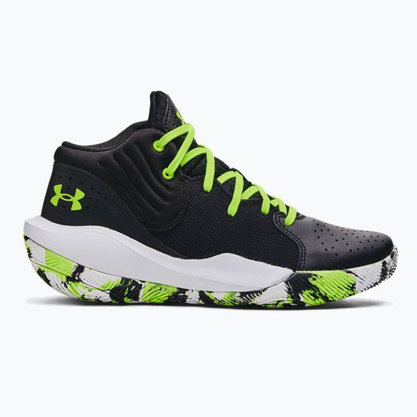 Under Armour Детски баскетболни обувки Under Armour GS Jet '21 черно-зелени 3024794