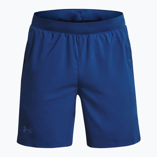 Under Armour Мъжки къси панталони за бягане Under Armour Launch Sw 7'', синьо/черно 1361493-471