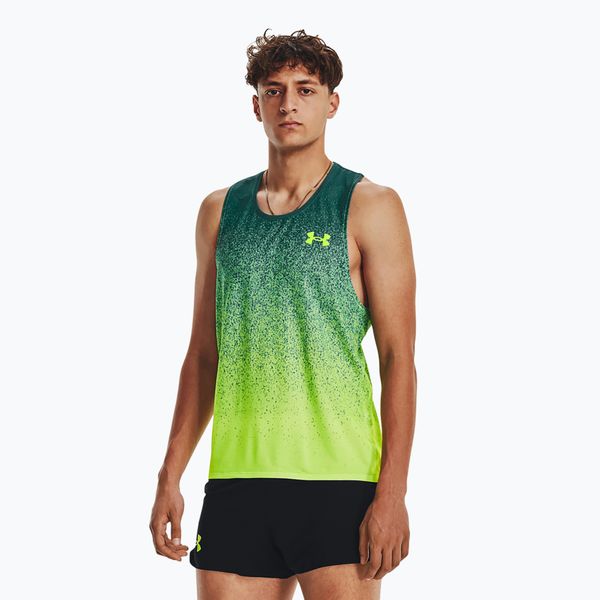 Under Armour Мъжки потник за бягане Under Armour Rush Cicada Singlet зелен 1377314