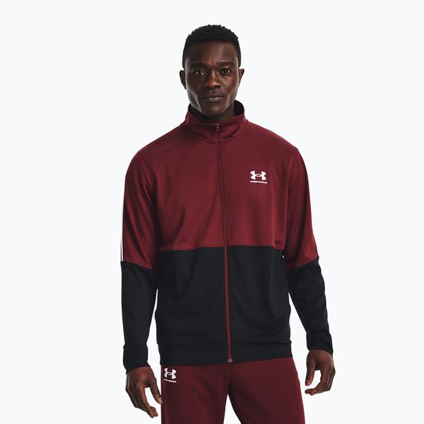 Under Armour Мъжки суитшърт за тренировки Under Armour Pique Track черен и бордо 1366202