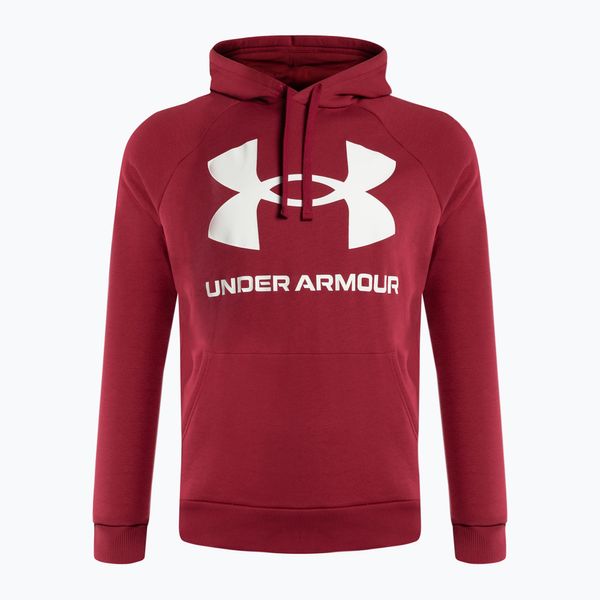 Under Armour Мъжки суитшърт за тренировки Under Armour Rival Fleece Big Logo HD червено и бяло 1357093-664