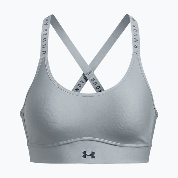 Under Armour Under Armour Infinity Covered Mid сив фитнес сутиен 1363353-465