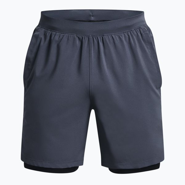Under Armour Under Armour Launch Sw 7'' 2N1 сиви къси панталони за бягане за мъже 1361497-044