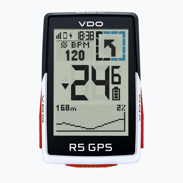 VDO VDO R5 GPS Пълен комплект сензори за велосипеди черно-бял брояч 64052