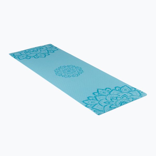 Yoga Design Lab Yoga Design Lab Flow Pure 6 мм синя мандала Aqua постелка за йога