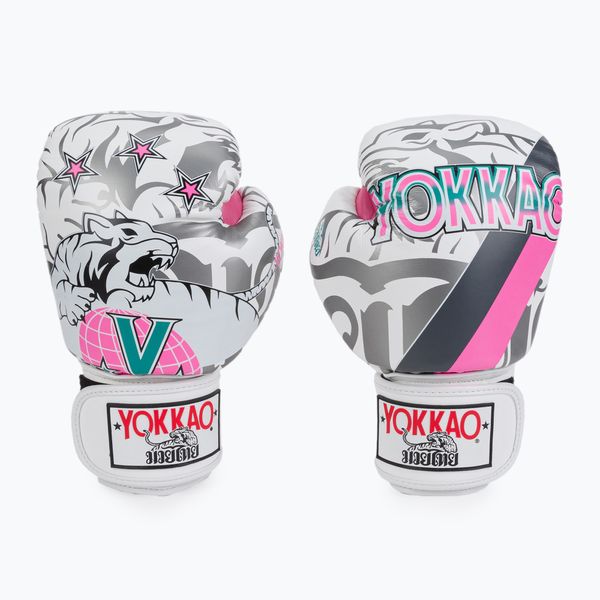 yokkao Бели боксови ръкавици YOKKAO 90'S BYGL-90-4