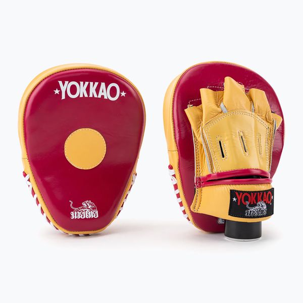 YOKKAO YOKKAO Focus Mitts Отворени тренировъчни дискове червено-жълти FYML-21