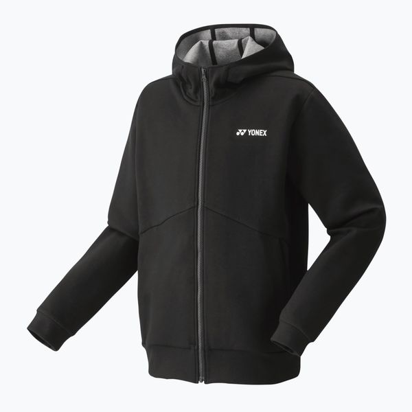 YONEX Мъжка тениска с качулка YONEX Full Hoodie Tennis Buzzer Black CAJ501313B