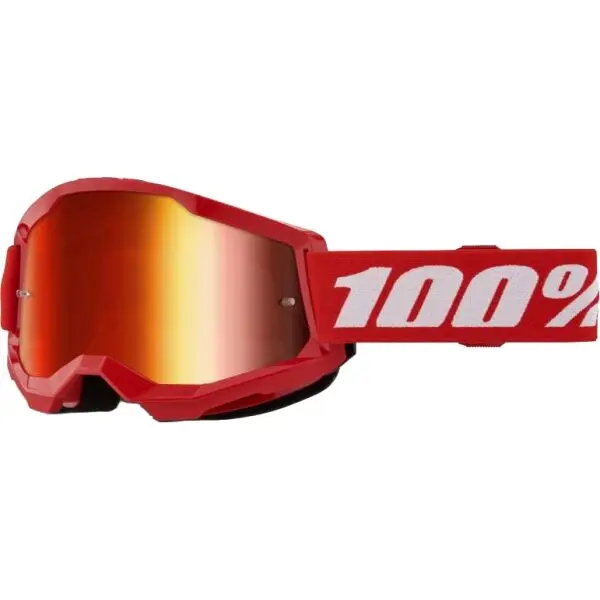 100% 100% STRATA 2 Downhill очила, червено, размер