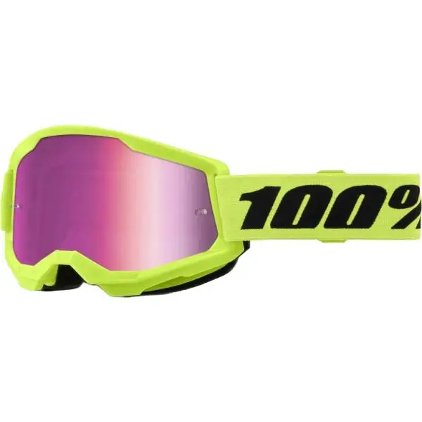 100% 100% STRATA 2 Downhill очила, светлоотразителен неон, размер