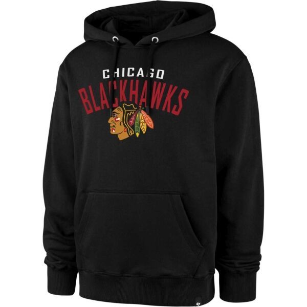 47 47 NHL CHICAGO BLACKHAWKS HELIX HOOD Клубен суитшърт, черно, размер