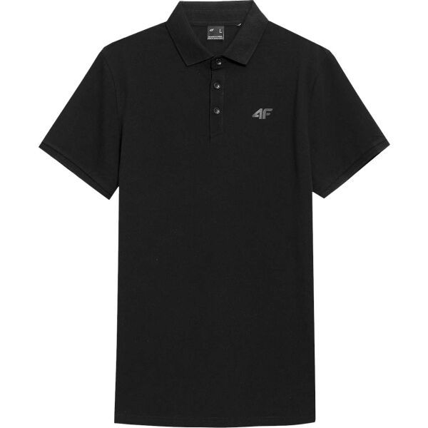4F 4F MEN´S POLO SHIRT Мъжка тениска с якичка, черно, размер S