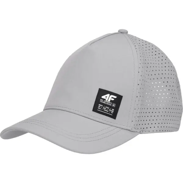 4F 4F BASEBALL CAP Мъжка бейзболна шапка, сиво, размер