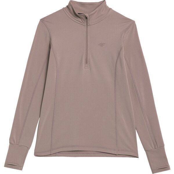 4F 4F BRUSHED UNDERWEAR 1/2 ZIP Дамски суитшърт, бежово, размер