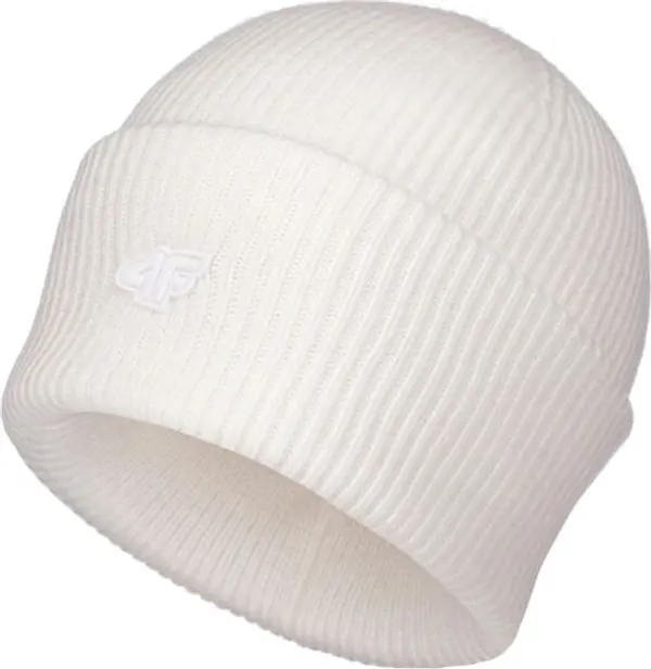 4F 4F CAP Дамска зимна шапка, бяло, размер UNI