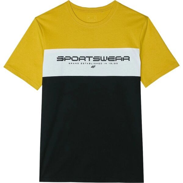 4F 4F COLOR BLOCK Мъжка тениска, черно, размер
