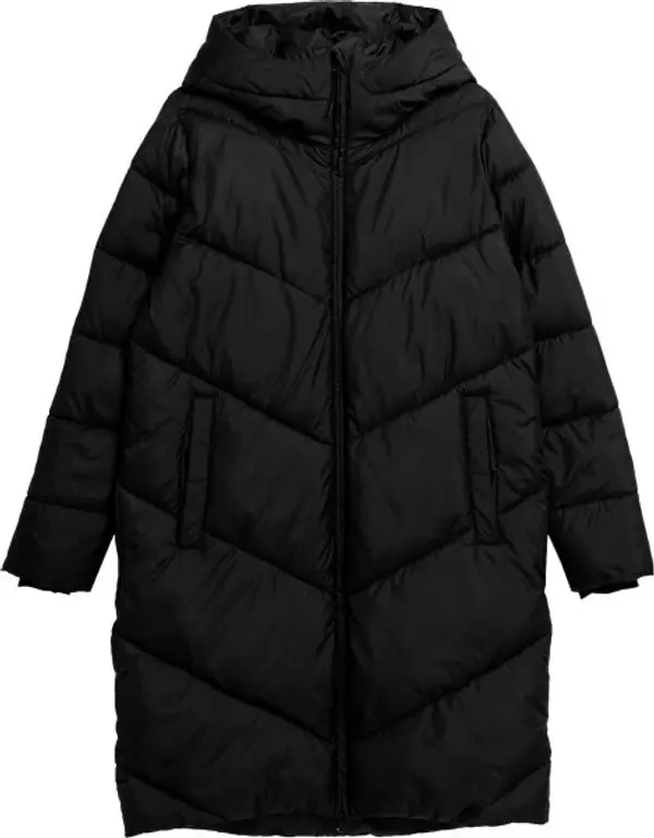 4F 4F DOWN COAT Дамско дълго яке, черно, размер