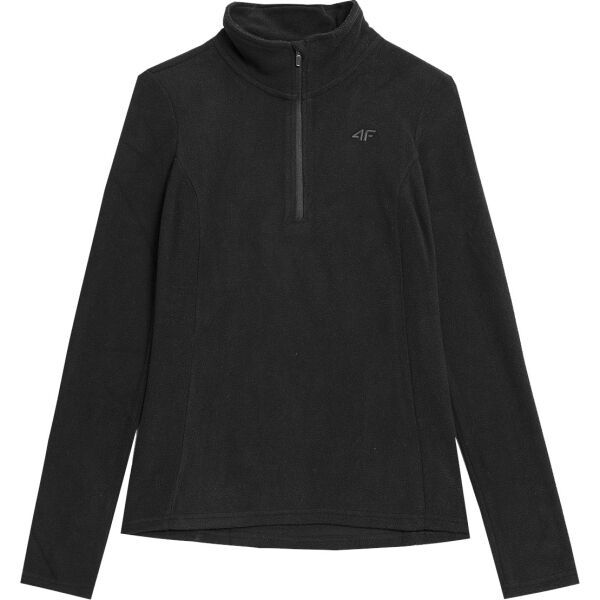 4F 4F FLEECE 1/2 ZIP Дамски суитшърт от флийс, черно, размер