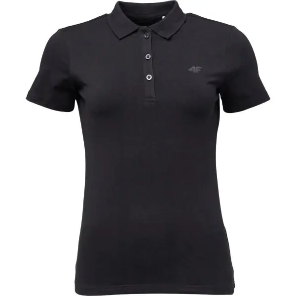 4F 4F POLO Дамска тениска с яка, черно, размер
