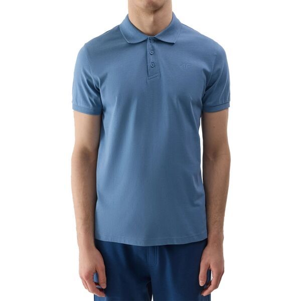 4F 4F POLO SHIRT M Мъжка тениска с яка, синьо, размер