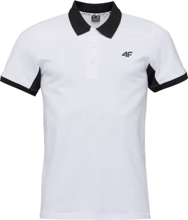 4F 4F POLO SHIRT Мъжка поло тениска, бяло, размер