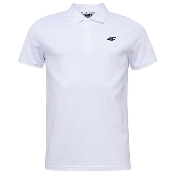 4F 4F POLO SHIRT Мъжка поло тениска, бяло, размер