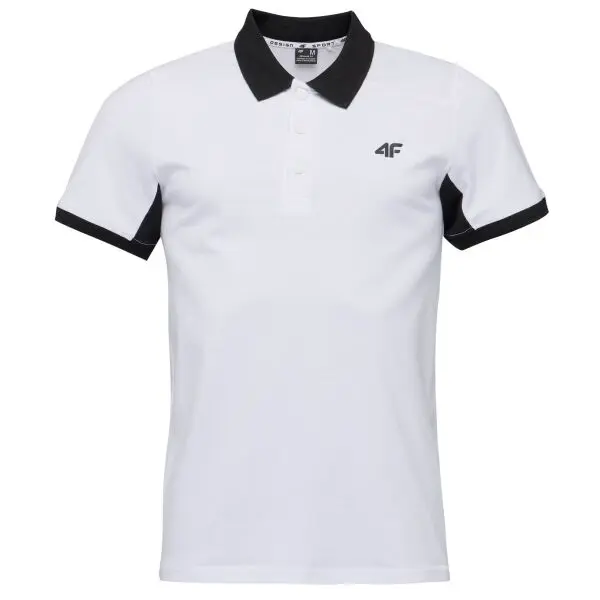 4F 4F POLO SHIRT Мъжка поло тениска, бяло, размер