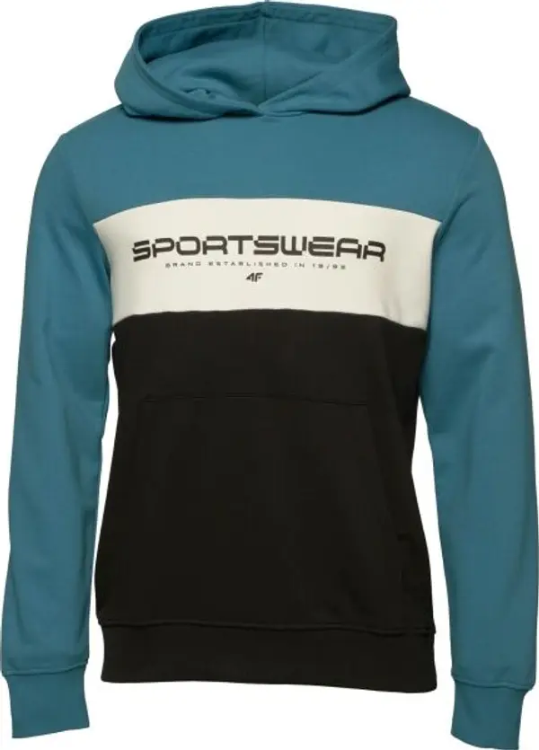 4F 4F SWEATSHIRT COLOR BLOCK Мъжки суитшърт, синьо, размер