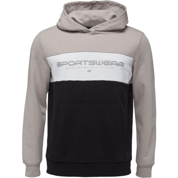 4F 4F SWEATSHIRT COLOR BLOCK Мъжки суитшърт, сиво, размер