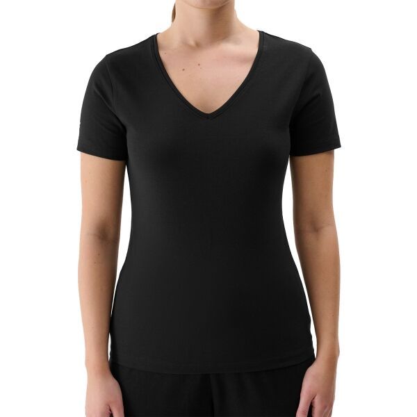 4F 4F T-SHIRT Дамска тениска, черно, размер