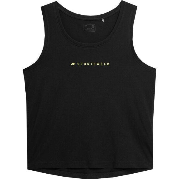 4F 4F T-SHIRT W Дамски потник, черно, размер