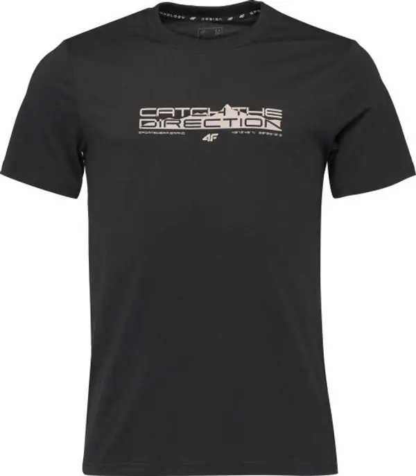 4F 4F TSHIRT MEN Мъжка тениска, черно, размер