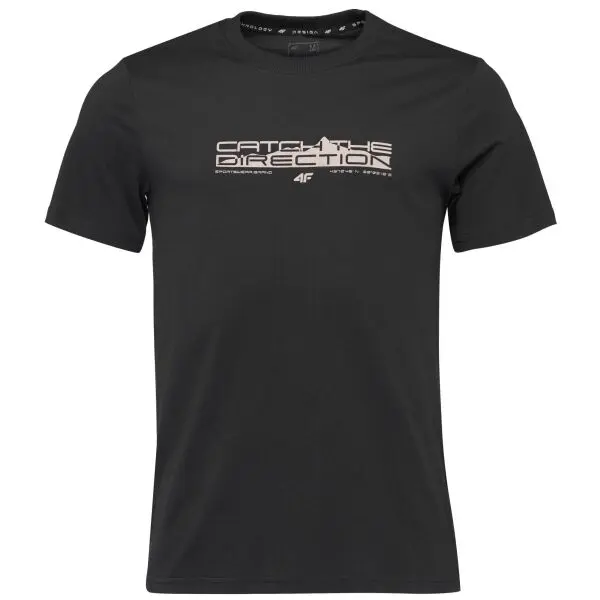 4F 4F TSHIRT MEN Мъжка тениска, черно, размер