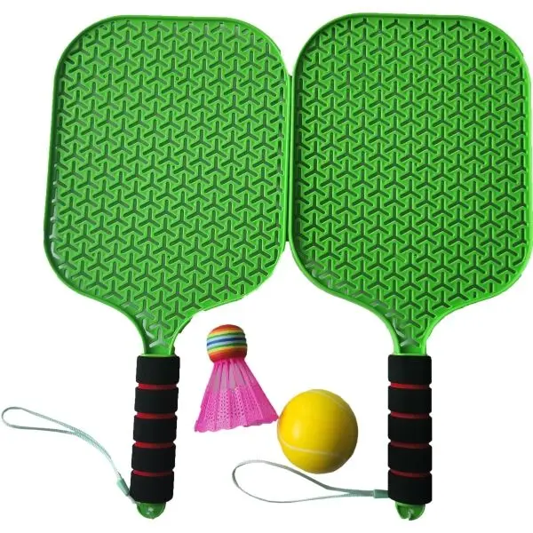 ADAR ADAR SET OF RACKETS WITH BALL AND SHUTTLECOCK Ракети с топче и перце, зелено, размер