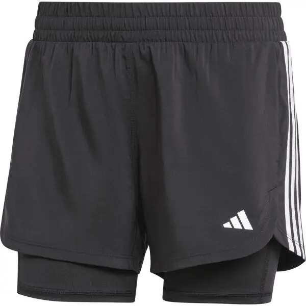 adidas adidas 2-IN-1 PACER Дамски спортни шорти, черно, размер