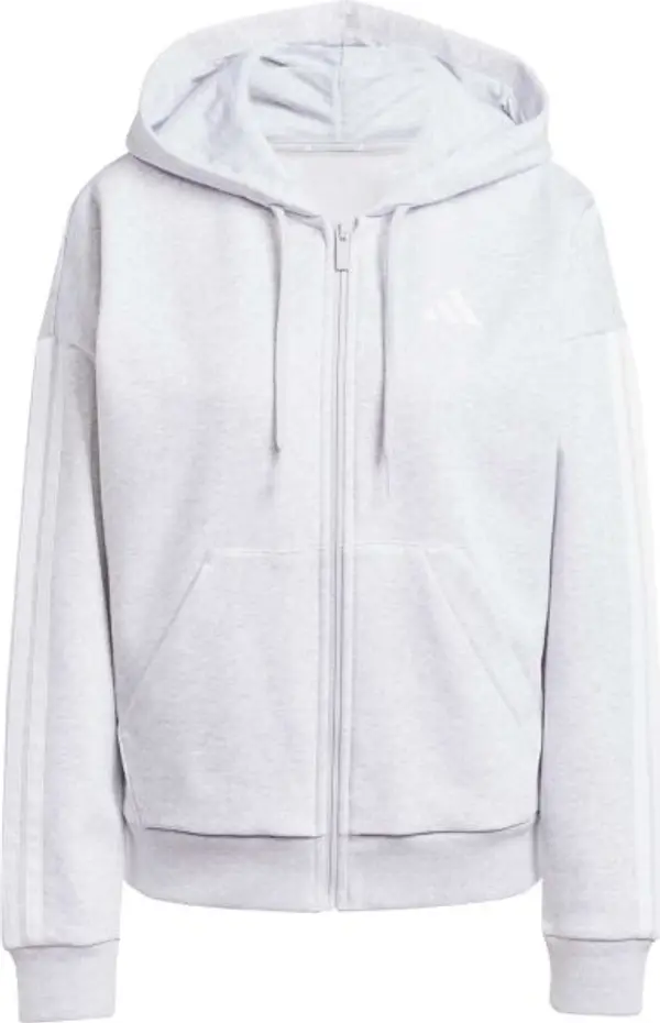 Adidas adidas 3 STRIPES FL FZ HD W Дамски суичър, сиво, размер