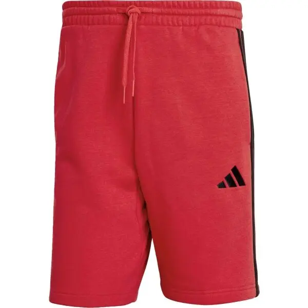adidas adidas 3 STRIPES FL SHORTS Мъжки ежедневни шорти, червено, размер XXL