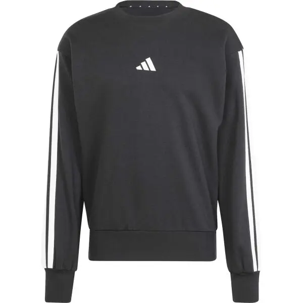 Adidas adidas 3-STRIPES FT SWEET Мъжки суитшърт, черно, размер XXL
