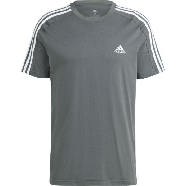 adidas adidas 3-STRIPES SJ TEE Мъжка тениска, тъмнозелено, размер