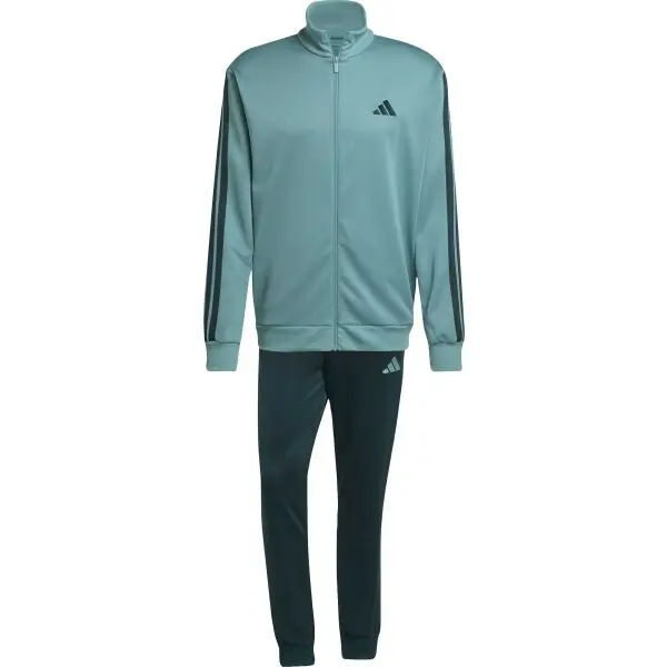 adidas adidas 3-STRIPES TRACKSUIT Мъжки спортен комплект, зелено, размер XXL