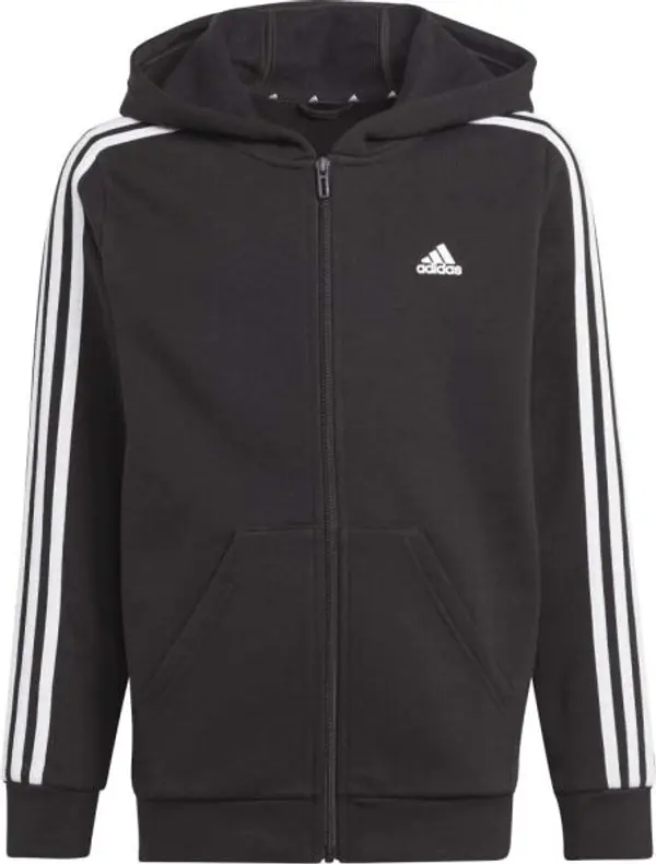 adidas adidas 3S FL FZ HOOD Детски суитшърт, черно, размер