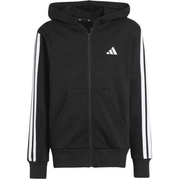 adidas adidas 3S FL FZ HOOD Детски суитшърт, черно, размер