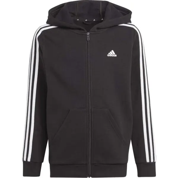 adidas adidas 3S FL FZ HOOD Детски суитшърт, черно, размер