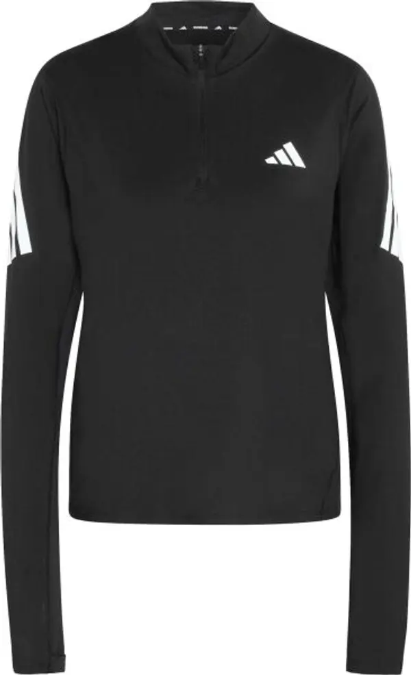 Adidas adidas ADI365 ICONIC RUNNING 1/2 ZIP W Дамски суитшърт за бягане, черно, размер