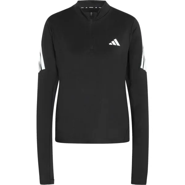 Adidas adidas ADI365 ICONIC RUNNING 1/2 ZIP W Дамски суитшърт за бягане, черно, размер