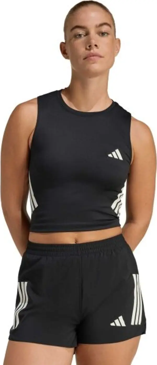 Adidas adidas ADI365 TANK W Дамски бегачески потник, черно, размер