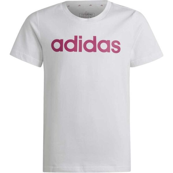 adidas adidas ESS LIN T Тениска за момичета, бяло, размер 128