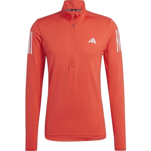 adidas adidas OTR 1/4 ZIP Мъжки суитшърт за бягане, червено, размер L