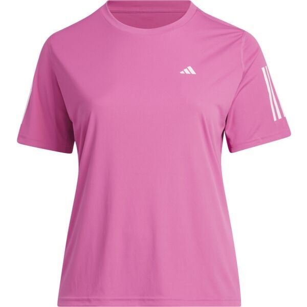 adidas adidas OWN THE RUN TEE Дамска тениска за бягане в plus size, розово, размер 2x