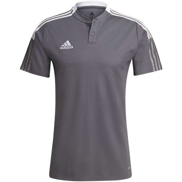 adidas adidas TIRO21 POLO Мъжка футболна тениска, сиво, размер XL